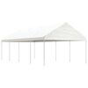 vidaXL Alt&aacute;nok so strechou, biely 8,92x4,08x3,22 m, polyetyl&eacute;n