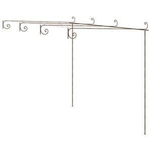 vidaXL Z&aacute;hradn&aacute; pergola, starožitn&aacute; hned&aacute; 4x3x2,5 m, železo