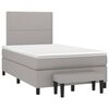 vidaXL Boxspring posteľ s matracom bledosivá 120x200 cm látka