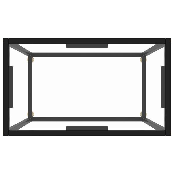 vidaXL Konzolov&yacute; stol&iacute;k priehľadn&yacute; 60x35x75 cm tvrden&eacute; sklo