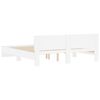 vidaXL Posteľn&yacute; r&aacute;m s čelom biely 200x200 cm