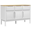 vidaXL Komoda FLORO biela 114x43x74 cm borovicov&yacute; mas&iacute;v