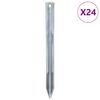 vidaXL Stanov&eacute; kol&iacute;ky 24 ks 22 cm &Oslash;20 mm pozinkovan&aacute; oceľ