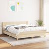 vidaXL Posteľn&yacute; r&aacute;m boxspring s matracom kr&eacute;mov&yacute; 160x200 cm l&aacute;tka