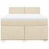 vidaXL Boxspring posteľ s matracom kr&eacute;mov&yacute; 140x190 cm l&aacute;tka