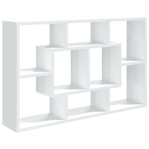 vidaXL N&aacute;stenn&aacute; polica biela 85x16x52,5 cm spracovan&eacute; drevo