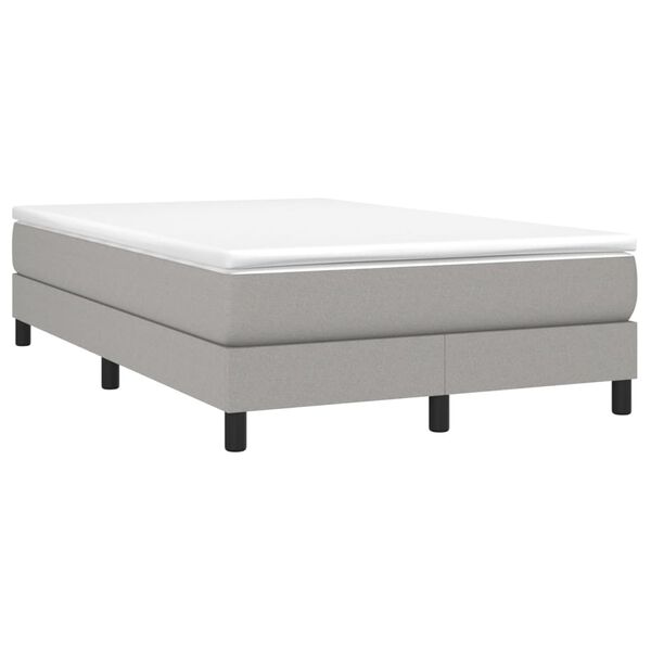 vidaXL Boxspring posteľ s matracom bledosivá 120x200 cm látka