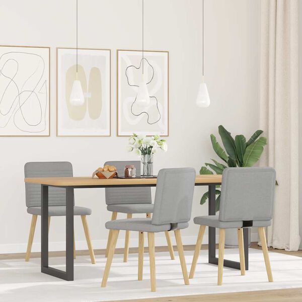 vidaXL Jedálenské stoličky 4 ks oblakšedá látka
