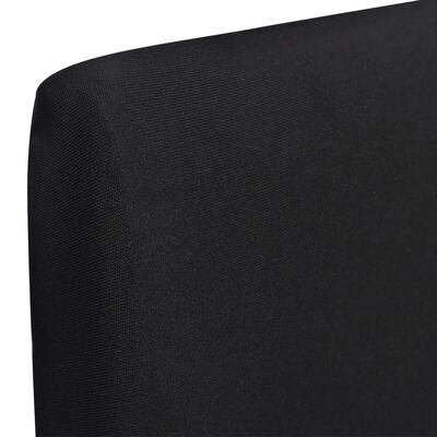 vidaXL Rovný naťahovací návlek na stoličku, 4 ks, čierny