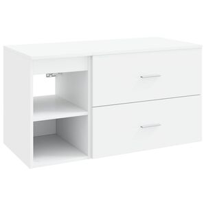 vidaXL Sada k&uacute;peľňov&eacute;ho n&aacute;bytku 2 pcs Biela Kompozitn&eacute; drevo