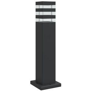 vidaXL Vonkaj&scaron;ia stojaca lampa čierna 50 cm hlin&iacute;k