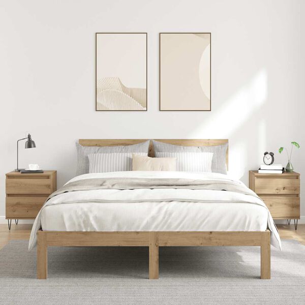 vidaXL Nočn&eacute; stol&iacute;ky 2 ks dub artisan 40x35x50 cm kompozitn&eacute; drevo