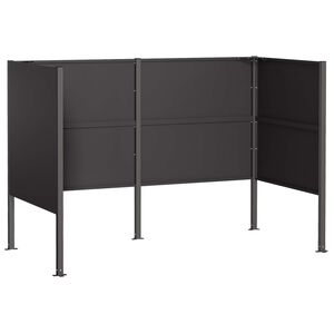 vidaXL Z&aacute;brana na kontajner na odpad 167 x 85 x 113 cm Oceľ Čierna