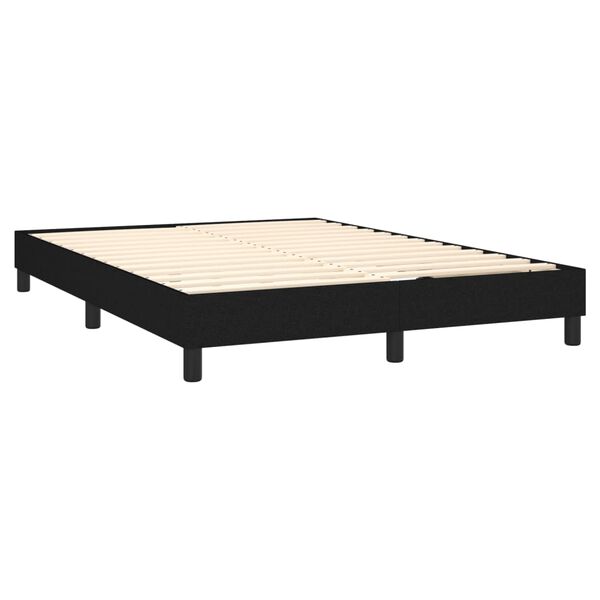 vidaXL Posteľn&yacute; r&aacute;m boxspring s matracom čierny 140x200 cm l&aacute;tka