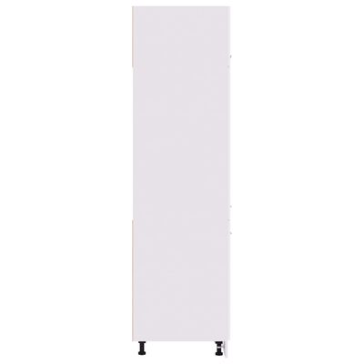 vidaXL Skrinka na chladničku, biela 60x57x207 cm, kompozitné drevo