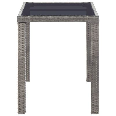 vidaXL Záhradný stôl antracitový 123x60x74 cm polyratanový