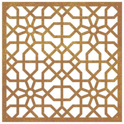 vidaXL Záhradná dekorácia 55x55cm kortenová oceľ maurský dizajn