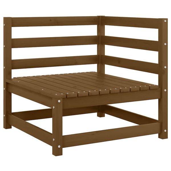 vidaXL Záhradná rohová pohovka medovo-hnedá masívna borovica