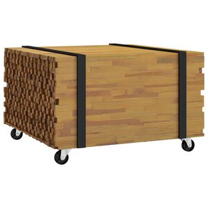 vidaXL Konferenčn&yacute; stol&iacute;k Hned&aacute; 60 x 60 x 38 cm Hust&eacute; teakov&eacute; drevo