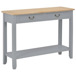 vidaXL Konzolov&yacute; stol&iacute;k siv&yacute; 110x35x80 cm drevo