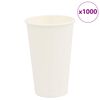 vidaXL Papierov&eacute; &scaron;&aacute;lky na k&aacute;vu 1000 ks 16oz 400ml biela