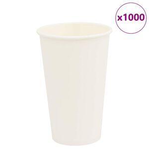 vidaXL Papierov&eacute; &scaron;&aacute;lky na k&aacute;vu 1000 ks 16oz 400ml biela