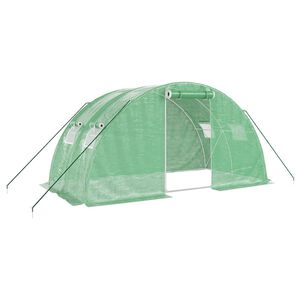 vidaXL F&oacute;liovn&iacute;k s oceľov&yacute;m r&aacute;mom zelen&yacute; 8 m&sup2; 4x2x2 m