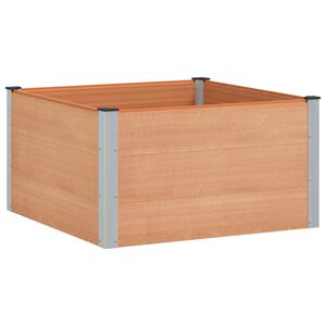vidaXL Vyv&yacute;&scaron;en&yacute; z&aacute;hradn&yacute; z&aacute;hon Hned&aacute; 100 x 100 x 54 cm WPC a hlin&iacute;k
