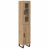 vidaXL Highboard Remeseln&yacute; dub 34,5 x 34 x 180 cm Kompozitn&eacute; drevo