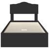 vidaXL &Uacute;ložn&aacute; posteľ so z&aacute;suvkou Čierna 70 x 190 cm Kompozitn&eacute; drevo
