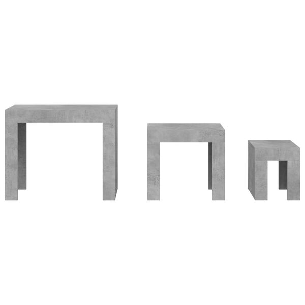 vidaXL Zas&uacute;vacie konferenčn&eacute; stol&iacute;ky 3 ks, bet&oacute;nov&eacute;, kompozitn&eacute; drevo