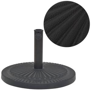 vidaXL Stojan na slnečn&iacute;k, živicov&yacute;, okr&uacute;hly, čierny, 14 kg