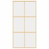 vidaXL Posuvn&eacute; dvere zlat&eacute; 102,5x205 cm č&iacute;re ESG sklo a hlin&iacute;k