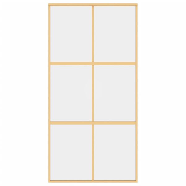 vidaXL Posuvn&eacute; dvere zlat&eacute; 102,5x205 cm č&iacute;re ESG sklo a hlin&iacute;k