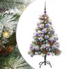 vidaXL Umel&yacute; vianočn&yacute; stromček Zelen&aacute; a biela 120 cm PVC, kov a plast