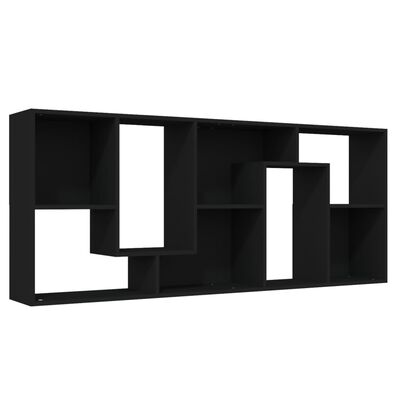 vidaXL Knižnica, čierna 67x24x161 cm, kompozitné drevo