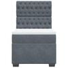 vidaXL Posteľný rám boxspring s matracom tmavosivý 100x200 cm zamat