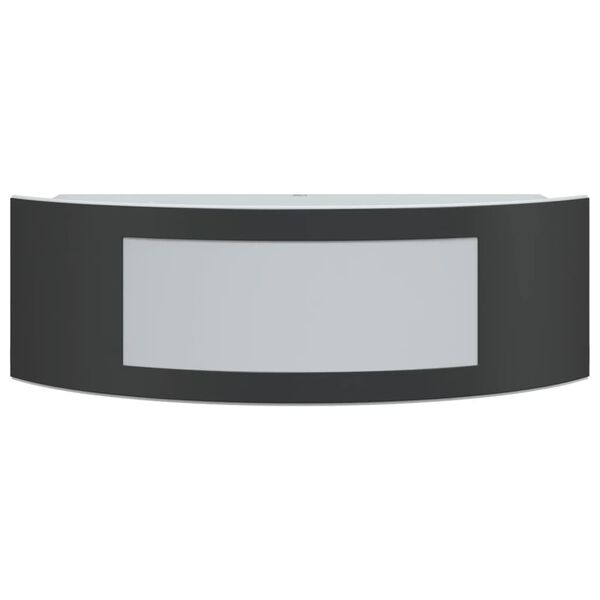 vidaXL Vonkaj&scaron;ie n&aacute;stenn&eacute; svetl&aacute; 2 ks čierne nehrdzavej&uacute;ca oceľ