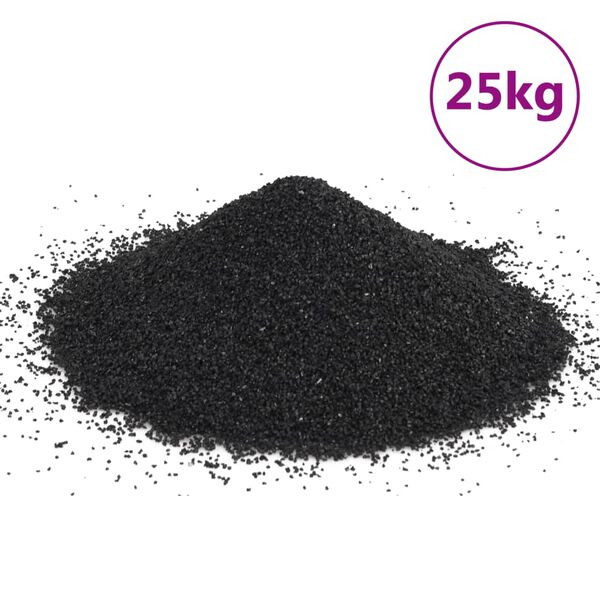 vidaXL Akv&aacute;riov&yacute; piesok 25 kg čierny 0,2-2 mm