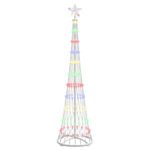 vidaXL LED vianočn&yacute; stromček Viacfarebn&yacute; 51 x 51 x 190 cm Kov