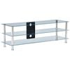 vidaXL TV stol&iacute;k priehľadn&yacute; 120x40x40 cm tvrden&eacute; sklo