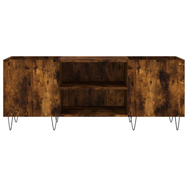 vidaXL Skrinka na platne dymový dub 121x38x48 cm kompozitné drevo