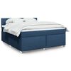 vidaXL Posteľn&yacute; r&aacute;m boxspring s matracom modr&yacute; 180x200 cm l&aacute;tka