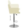 vidaXL Barové stoličky 2 ks krémové umelá koža