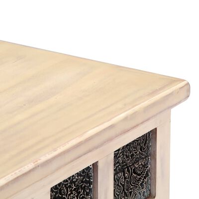 vidaXL Úložný box biely 110x40x45 cm masívne akáciové drevo