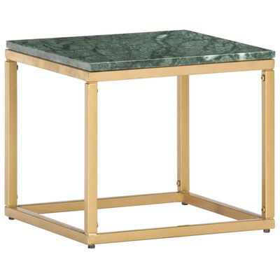 vidaXL Konferenčný stolík zelený 40x40x35 cm pravý kameň s mramorovou textúrou