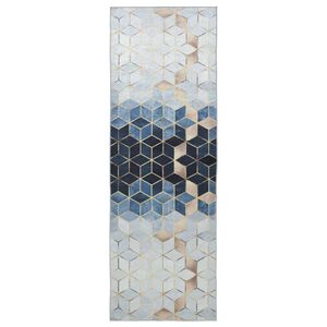 vidaXL Beh&uacute;ň LESAKA Strieborn&aacute; 100 x 450 cm Diamantov&yacute; zamat