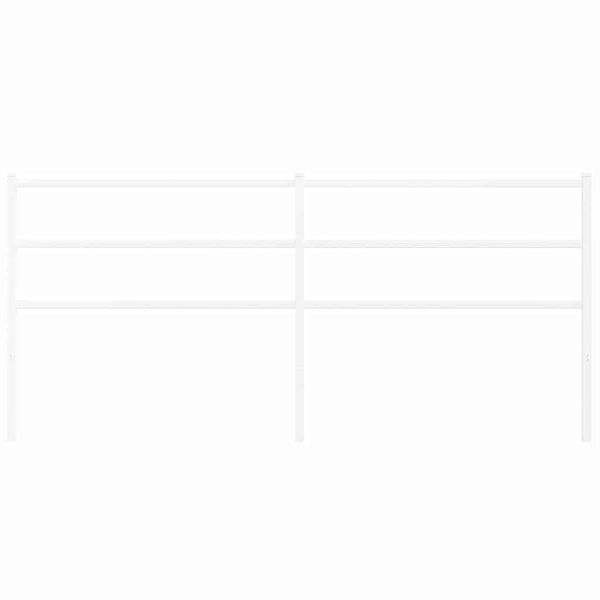 vidaXL Kovov&eacute; n&aacute;hradn&eacute; čelo postele biele 193 cm