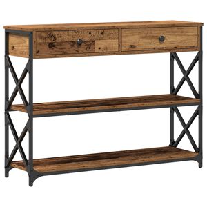 vidaXL Konzolov&yacute; st&ocirc;l Star&eacute; drevo 100 x 28 x 75 cm