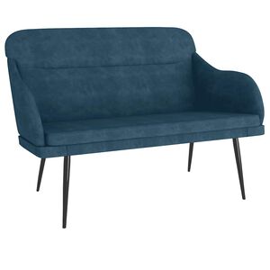 vidaXL Lavička modr&aacute; 110x76x80 cm zamat